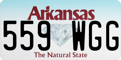 AR license plate 559WGG