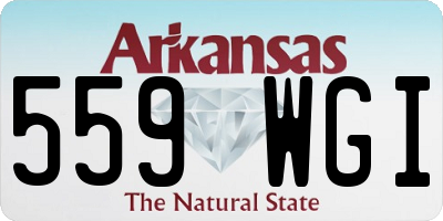 AR license plate 559WGI