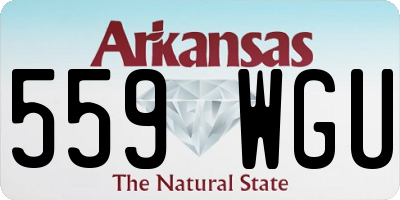 AR license plate 559WGU
