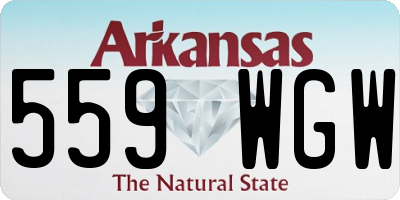 AR license plate 559WGW