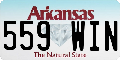 AR license plate 559WIN