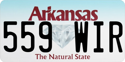 AR license plate 559WIR