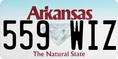 AR license plate 559WIZ