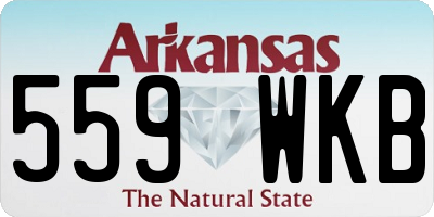 AR license plate 559WKB