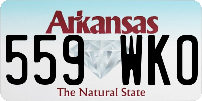 AR license plate 559WKO