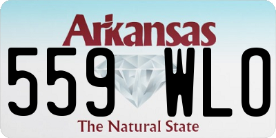 AR license plate 559WLO