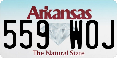 AR license plate 559WOJ