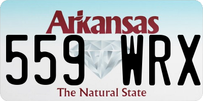 AR license plate 559WRX