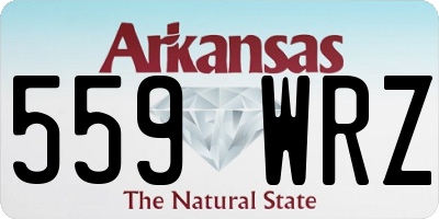 AR license plate 559WRZ