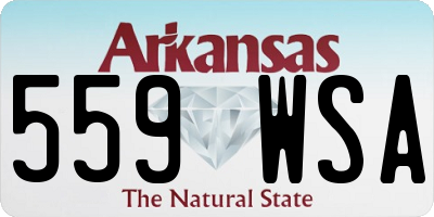 AR license plate 559WSA