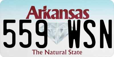 AR license plate 559WSN