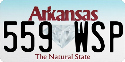 AR license plate 559WSP