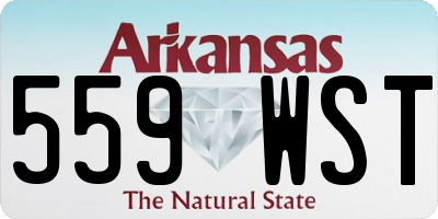 AR license plate 559WST