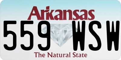 AR license plate 559WSW