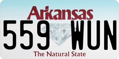 AR license plate 559WUN