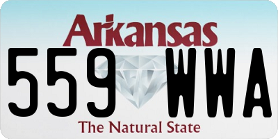 AR license plate 559WWA