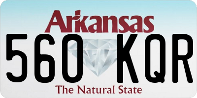 AR license plate 560KQR
