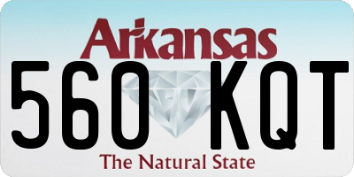 AR license plate 560KQT