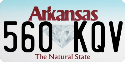 AR license plate 560KQV