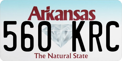 AR license plate 560KRC
