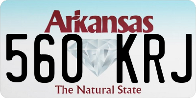 AR license plate 560KRJ