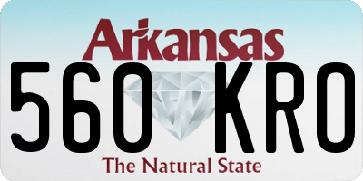 AR license plate 560KRO
