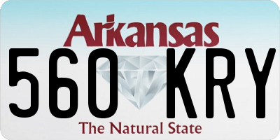 AR license plate 560KRY