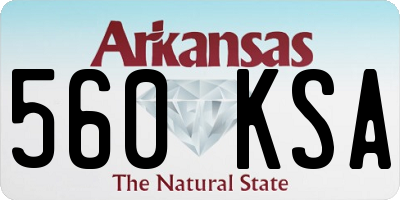 AR license plate 560KSA