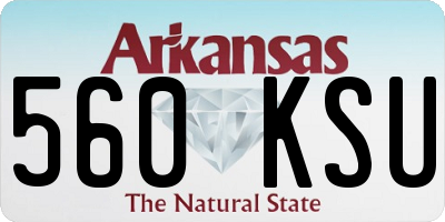 AR license plate 560KSU
