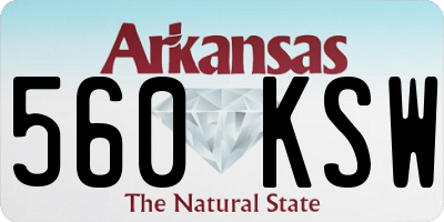 AR license plate 560KSW