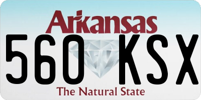 AR license plate 560KSX