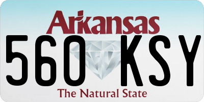 AR license plate 560KSY