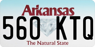 AR license plate 560KTQ