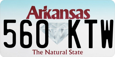 AR license plate 560KTW
