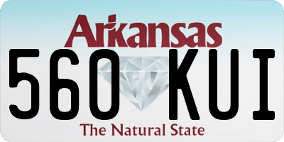 AR license plate 560KUI