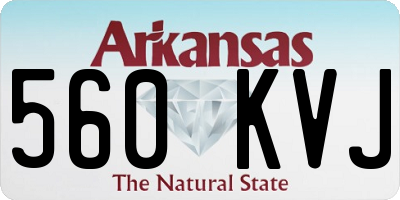 AR license plate 560KVJ