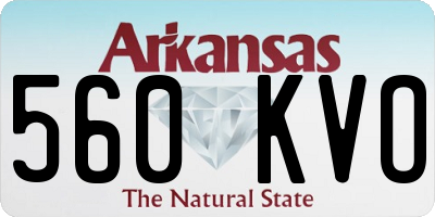 AR license plate 560KVO