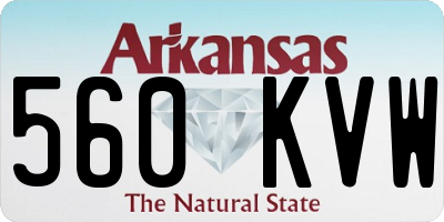 AR license plate 560KVW
