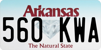 AR license plate 560KWA