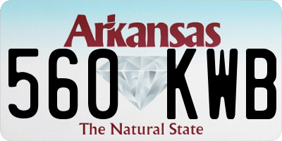 AR license plate 560KWB