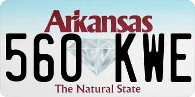 AR license plate 560KWE
