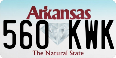 AR license plate 560KWK