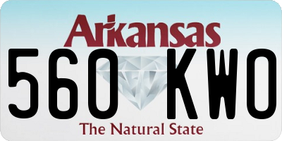 AR license plate 560KWO