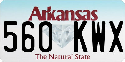 AR license plate 560KWX