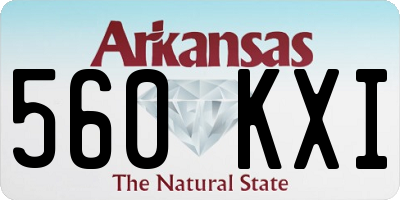 AR license plate 560KXI