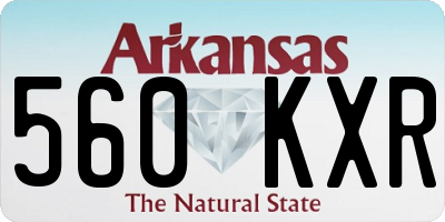 AR license plate 560KXR