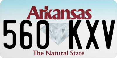 AR license plate 560KXV