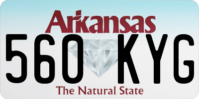AR license plate 560KYG