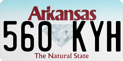 AR license plate 560KYH