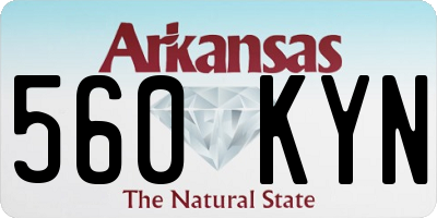 AR license plate 560KYN